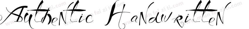 Authentic Handwritten字体转换